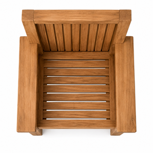 Fauteuil de jardin moderne et contemporain en teck massif pour villa, parc, école et salon – Chaise de patio en bois durable - Product Image 4