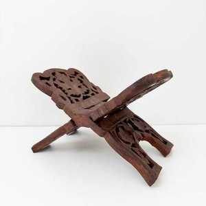 Elegante Soporte de Madera Tallada para Libros, Diseño Religioso Antiguo, Atril Tradicional para Leer el Corán y la Biblia - Product Image 1