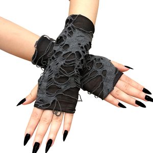 Manchon de bras en dentelle noire pour femmes, design sans couture, pour adultes, en spandex et nylon, respirant - Product Image 1
