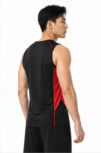 Débardeur sans manches en tricot bleu roi pour homme, col rond, uni, décontracté, séchage rapide - Product Image 6
