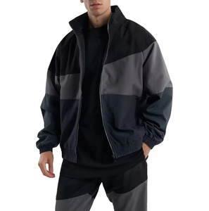Conjunto Deportivo Personalizado con Bloques de Color, Chaqueta Cortavientos Ligera para Hombre, Diseño de Paneles, Fabricante OEM - Product Image 5