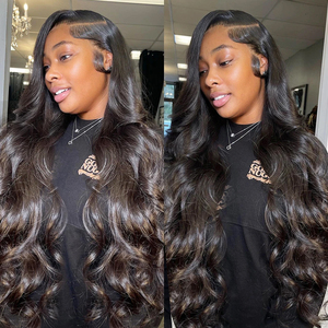 Perruque Lace Frontal Wig 13x4, cheveux humains, perruques Lace front Wig, Swiss Lace Wig, Body Wave, Full HD, 13x4, vente en gros - Product Image 6
