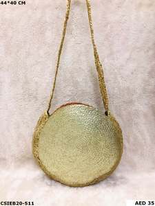 Bolso Redondo de Yute Hecho a Mano por Artesanos, Bolso Boho Ecológico para Mujer - Product Image 2