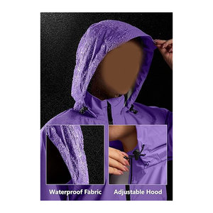 <b>Women's</b> Custom Cycling Rain <b>Jackets</b> <b>Waterproof</b> Windproof Lightweight <b>Packable</b> Hooded Outdoor Finished High Quality - Product Image 6