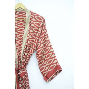 Kimono de seda con estampado Floral, ropa de playa, vestido largo, cómodo - Product Image 2