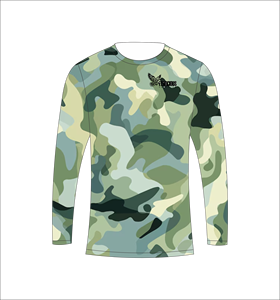 T-shirt de sport respirant à manches longues camouflage vert pour l'entraînement et la performance athlétique - Product Image 6