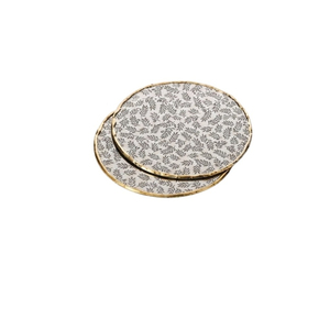 Sous-verres ronds de luxe en laiton massif pour boissons, sous-verres en métal doré brossé, ensemble de vaisselle, logo personnalisé, fournitures de bar en gros - Product Image 4