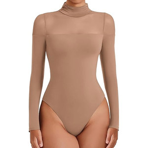 Top de Diseño Moderno con Malla Translúcida, Estilo Chic y Elegante para Mujer, Ajuste Delgado, Body para Mujer - Product Image 4