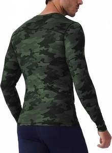 <b>Men's</b> Full Sleeve Sport <b>Compression</b> <b>Shirt</b> Orange Spandex/Polyester 140g Breathable Sublimation Printed Front Logo Quick Dry - Product Image 5