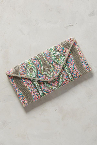 Premium Quality Polyester Bridal Needlework <b>Beaded</b> Clutch Bag <b>Large</b> Eco-Friendly Personalised Indian Fashion Style - Product Image 2