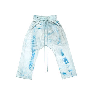 Pantalon de jogging en molleton de coton coloré de qualité supérieure, coupe ample et évasée, style unique, effet délavé à l'acide, vente en gros - Product Image 1