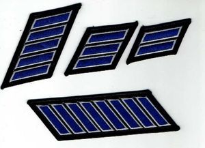 Écussons brodés thermocollants en tissu sergé pour insignes de grade général - Product Image 3