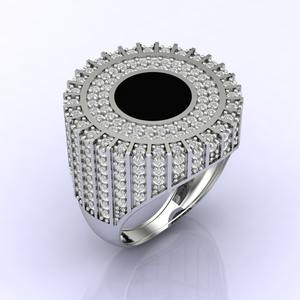 925 Sterling <b>Silver</b> Gra Hip Hop Iced Bling Moissanite <b>Ring</b> for <b>Men</b> Pass Diamond Tester VVS Baguette Circle <b>Signet</b> Iced Bling - Product Image 6