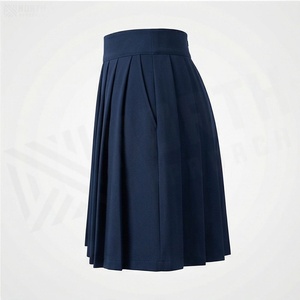Women Pleated <b>Mini</b> Skirt Solid Color High Waist Comfortable All Seasons Woven Polyester Dress Skirt - Product Image 3