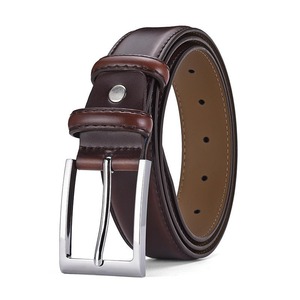 Ceinture en cuir véritable avec boucle à ardillon pour hommes, ceinture en cuir confortable et de bonne qualité pour la vie quotidienne - Product Image 3