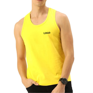 เสื้อกล้ามผู้ชายคุณภาพสูง ผ้าฝ้าย 100% ระบายอากาศได้ดี ไม่หดตัว สไตล์ที่ดีที่สุด โลโก้ด้านหน้า ขายส่งจากโรงงานโดยตรง พรีเมียม - Product Image 2