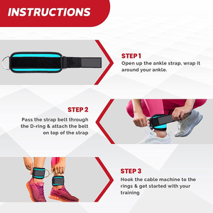 Durable Gym <b>Ankle</b> Straps for Cable Machine Leg Workout Glute Training Adjustable Fitness Accessory Cheap Price Wholesale - Product Image 4