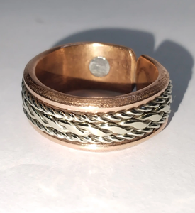 Bracelet ajustable en cuivre pur fait main, bijou de mode, accessoire de mode - Product Image 6