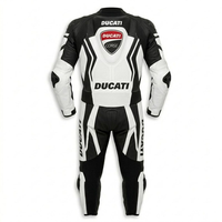 Rucati Unisex Cowhide/Kangaroo Pro Leather Motorcycle 1Pc Racing Suit Jumpsuit/Traje dengan Pelindung Hump CE Level 2.