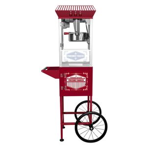 Macchina per Popcorn Vintage Rossa da 12 Once in Stile Cinema con Carrello - Product Image 5