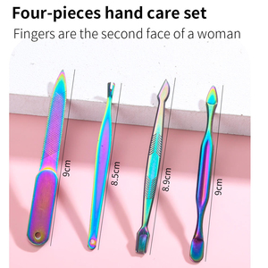 KAAMIR INSTRUMENTS Premium Professional Pedicure Manicure Kit 10pc <b>Nail</b> Treatment <b>Set</b> 4-in-1 <b>Nail</b> Clipper Portable Metal Bag for - Product Image 3