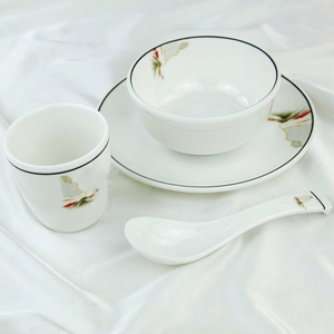 Wholesale Luxury <b>Melamine</b> Dinnerware Set-<b>Plates</b> Bowls Cups Spoons-Dishwasher Safe Durable Party Use - Product Image 3