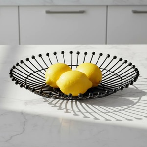 Frutero Metálico Minimalista con Diseño de Puntas para Decoración del Hogar, Acabado Duradero Sin Recubrimiento - Product Image 3