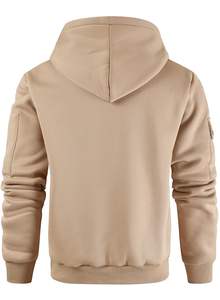 Sudadera con capucha de media cremallera para hombre y mujer, informal, de color liso, transpirable, para venta al por mayor 2026, con diseño de logotipo personalizado - Product Image 2