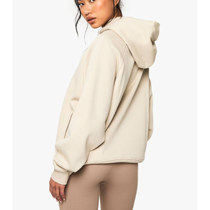 Sweat-shirts à capuche grande taille en gros, faible MOQ, broderie 3D, vêtements de sport d'hiver, haut en coton anti-rétrécissement pour femme - Product Image 6