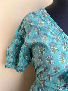 Vestido Maxi de Algodón 100% con Estampado Floral y Bordado a Mano para Otoño, Vestido Largo de Algodón Indio para Mujer a Precio de Fábrica - Product Image 3