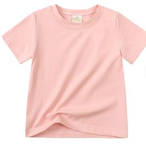 Camiseta de Verano para Niños Pequeños, Cuello Redondo, Algodón Sólido, Manga Corta, Tejida, Antiencogimiento, Color Caramelo, Personalizada - Product Image 6