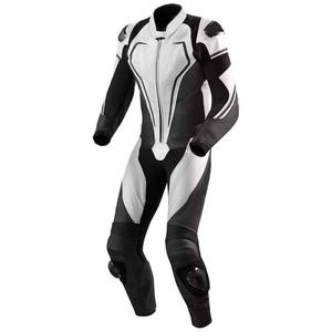 Traje de Motociclismo de Cuero de Manga Larga, Color Negro, Blanco y Amarillo, Transpirable, Protección Completa con Armadura CE, Impermeable - Product Image 4