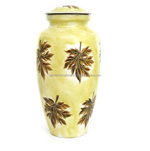 Urnes funéraires en laiton de haute qualité avec des urnes funéraires en métal fini marbre noir blanc pour les cendres humaines - Product Image 5