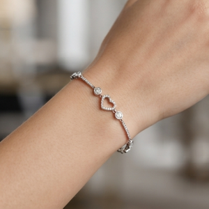 DIVYORO for HEART <b>INFINITY</b> BAR <b>BRACELET</b> 925 Silver Women's - Product Image 4