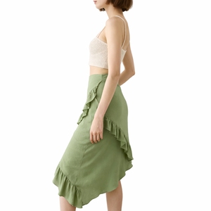 Falda Larga Maxi de Cintura Alta para Mujer, Elegante, Casual, Moderna, Cómoda, Ligera y Transpirable, Diseño en A de 2 Piezas - Product Image 3