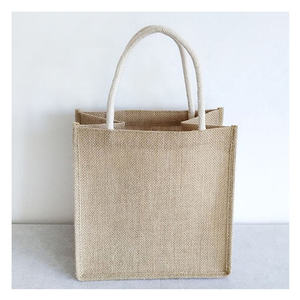 Sustainable Natural Jute Eco Shopper <b>Bag</b> with Custom Logo Printing for Retail Use - Product Image 6