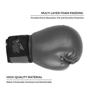 Vente directe d'usine, prix de gros, gants de boxe en cuir avec logo personnalisé - Écologiques, durables, sangle de poignet réglable, légers - Product Image 6