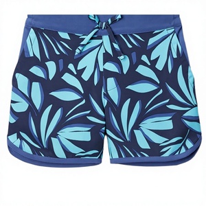 Shorts de Baño para Hombre con Estampado Floral, Secado Rápido, Cintura con Cordón Ajustable, Diseño Azul con Patrones - Product Image 3