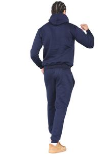 Men High Quality Breathable Quick Dry Cotton/<b>Polyester</b> <b>Tracksuit</b> Set Plain Fleece Hoodie Jogging Bottom Gym Casual Winter - Product Image 2