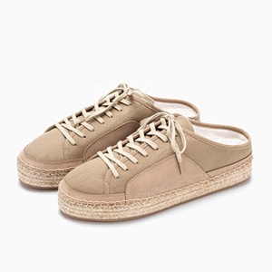 Chaussures décontractées pour femmes en toile et nubuck, style mule à enfiler, avec doublure en laine, bout fermé, automne/hiver, fabriquées au Bangladesh (OEM/ODM) - Product Image 3