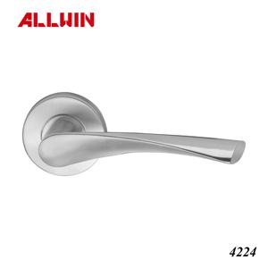 Manija de Puerta de Palanca Hueca de Acero Inoxidable con Roseta Redonda - Product Image 6