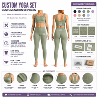 Conjunto Deportivo de 2 Piezas para Mujer, Leggings de Yoga de Cintura Alta con Frente Sólido, Transpirables, Ecológicos, de Secado Rápido, Nailon y Spandex