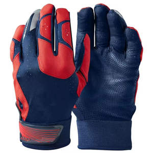 Premium Quality Custom Professional Baseball Softball Batting Gloves for Beginners Cabretta Real Leather <b>Hook</b> Loop Closure - Product Image 5