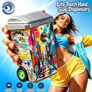 Automatic Sanitizer <b>Plastic</b> <b>Soap</b> <b>Dispenser</b> Wall-Mount Touchless Liquid Hand Washing Machine Sensor Operated Modern Design - Product Image 1