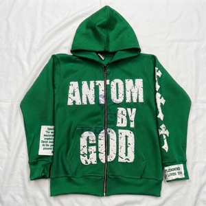 เสื้อฮู้ดซิปพิมพ์ลายตามสั่ง สตรีทแวร์ ดีไซน์ OEM ODM ขายส่ง รับผลิตจำนวนมาก ผ้าฝ้ายฟลีซ แบรนด์ส่วนตัว ไซส์พลัส - Product Image 1