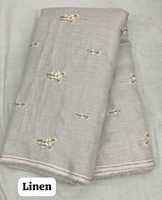 Tissu brodé en lin de qualité supérieure, artisanal, ethnique, pour femmes, conçu par des designers, pour fêtes et mariages, vente en gros, OEM, exportateur, fournisseur Inde