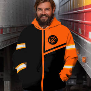 Custom Design Logo Reflective <b>Hi</b> <b>Vis</b> <b>Hoodies</b> <b>Orange</b> Color Safety Workwear Safety <b>Hoodies</b> With Reflective Tape <b>Hoodies</b> - Product Image 4