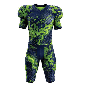Uniforme de football américain de haute qualité, maillot et pantalon sublimés, conçus pour les entraînements d'équipe et les matchs de championnat - Product Image 1