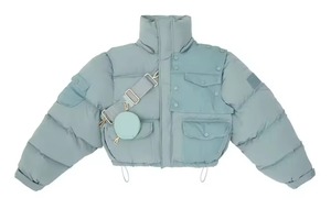 Factory Manufacture Latest Design Warm Winter Women <b>Puffer</b> <b>Jacket</b> New Arrival Winter Padded <b>Crop</b> Down <b>Jacket</b> With Bag - Product Image 3