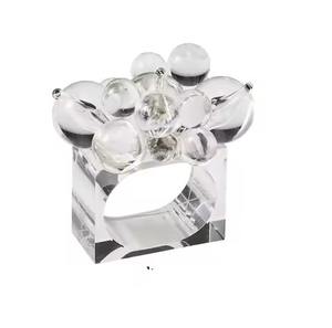 แหวนรองผ้าเช็ดปากอะคริลิคสำหรับตกแต่งโต๊ะอาหารและจัดเรียงผ้าเช็ดปาก - Product Image 4